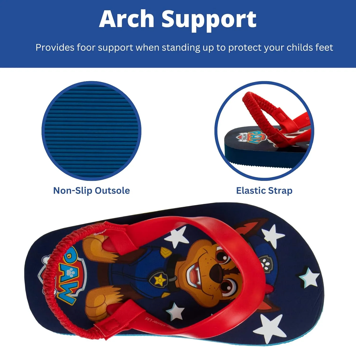 Nickelodeon Girls Boys character flip flops sandals kids water shoes - Paw Patrol Blues Clues Baby Shark - thong beach slides summer slip on quick dry toddler little kid