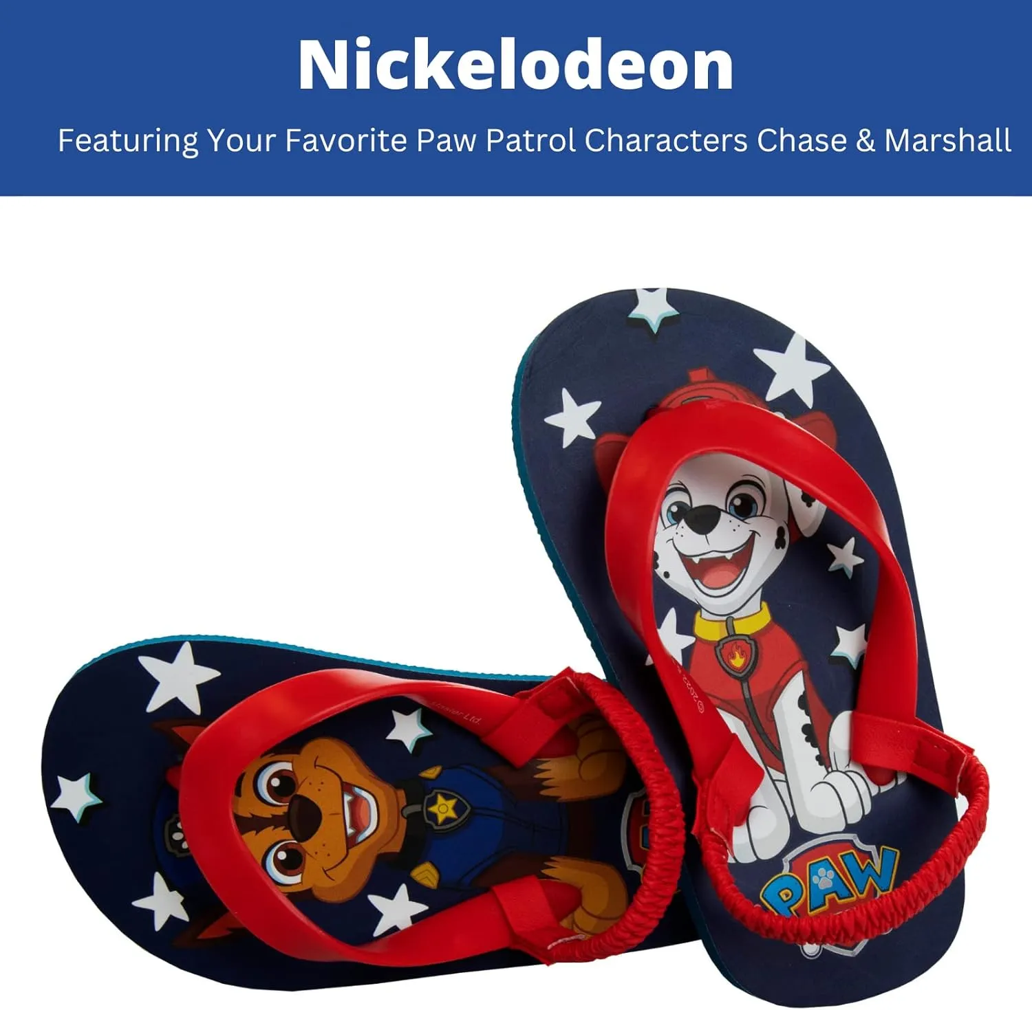 Nickelodeon Girls Boys character flip flops sandals kids water shoes - Paw Patrol Blues Clues Baby Shark - thong beach slides summer slip on quick dry toddler little kid