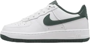 Nike Air Force 1 Big Kids' Shoes (FV5948-110, White/Oil Green/Vintage Green) Size 5.5