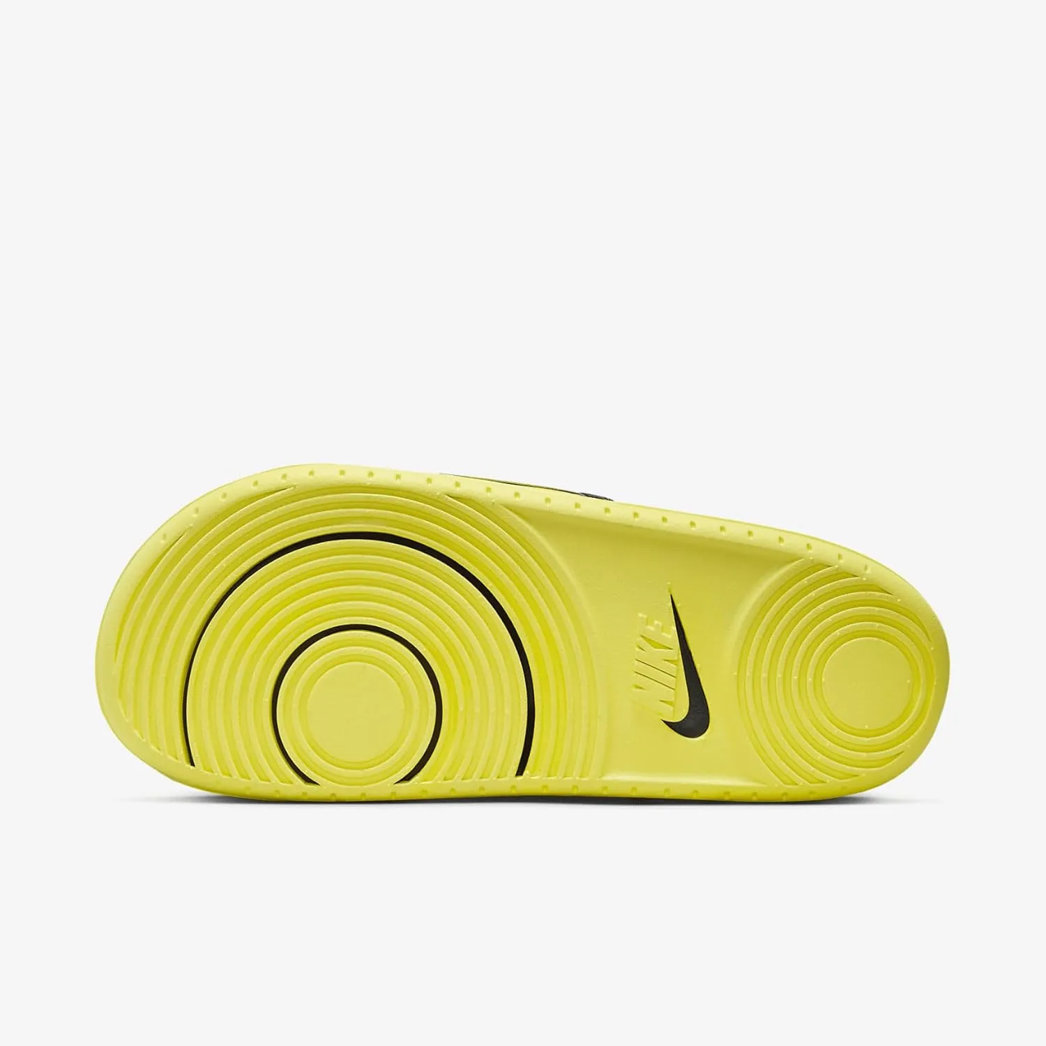 Nike College Offcourt (Oregon) Slides (FN4310-700, Yellow Strike/Dark Smoke Grey/Apple Green)