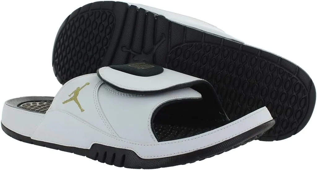 Nike Jordan Hydro XI Men's Slides (FN2452-104, White/Black/Legend Blue)