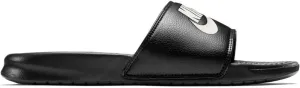 Nike Men's Benassi JDI Slides Athletic Sandal, Black/White, 10
