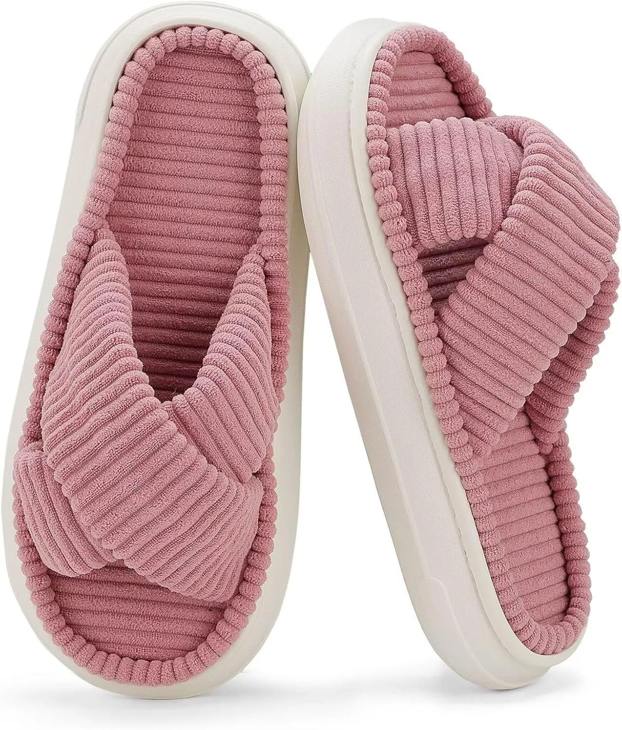 NineCiFun Platform Slippers for Women Indoor and Outdoor Women's Summer Slippers Open Toe Slide House Bedroom Shoes