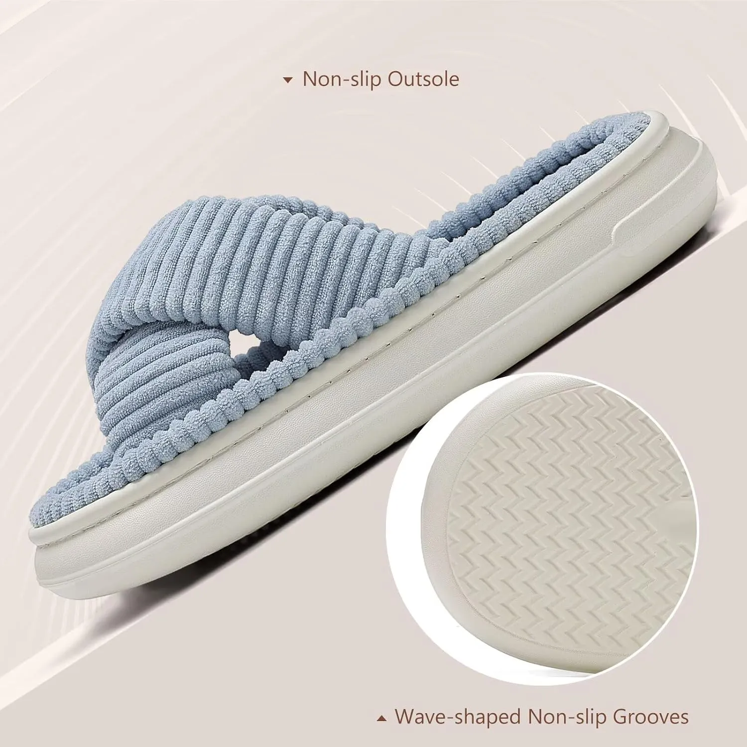 NineCiFun Platform Slippers for Women Indoor and Outdoor Women's Summer Slippers Open Toe Slide House Bedroom Shoes
