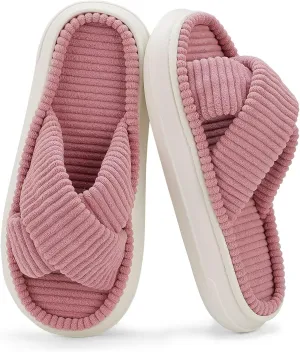 NineCiFun Platform Slippers for Women Indoor and Outdoor Women's Summer Slippers Open Toe Slide House Bedroom Shoes