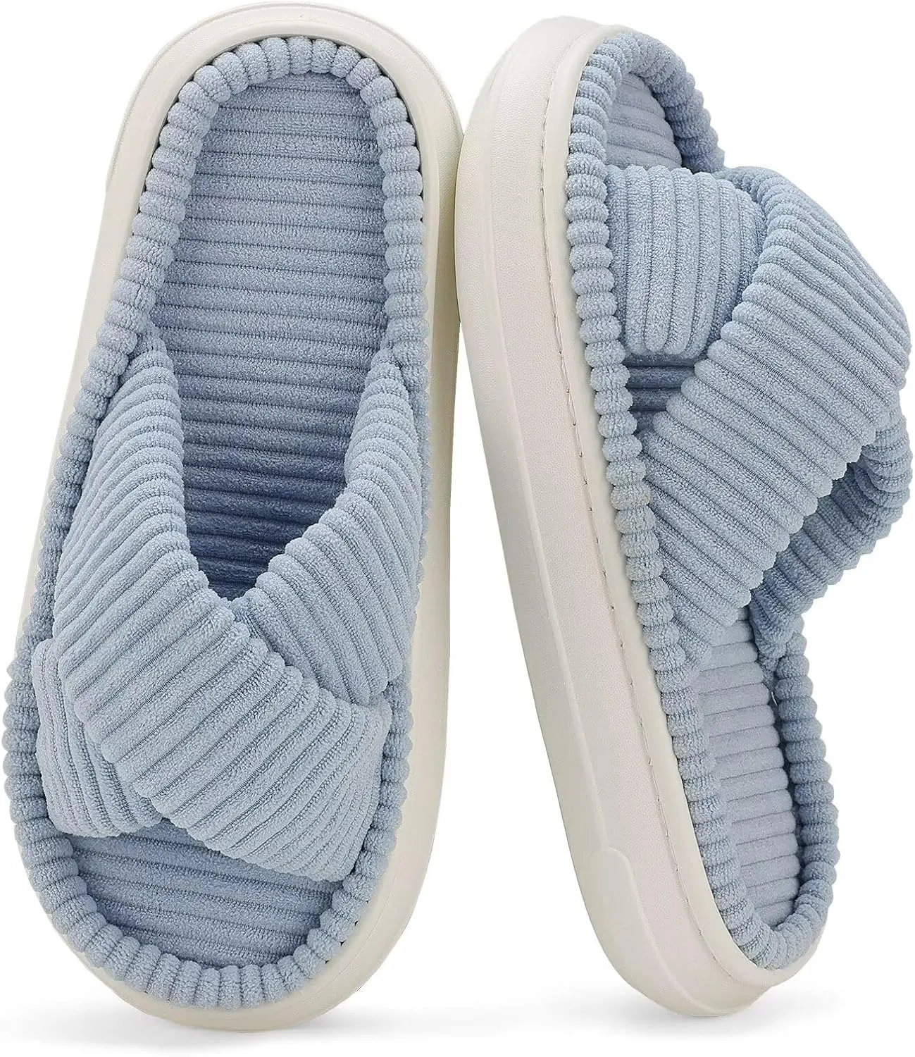 NineCiFun Platform Slippers for Women Indoor and Outdoor Women's Summer Slippers Open Toe Slide House Bedroom Shoes