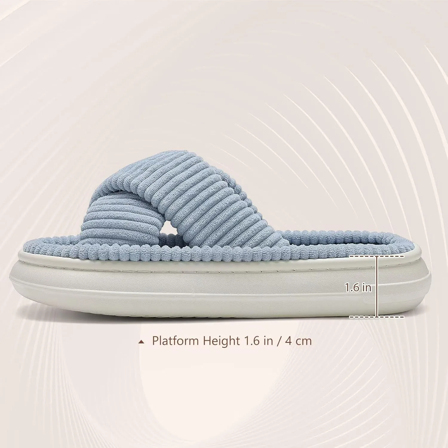 NineCiFun Platform Slippers for Women Indoor and Outdoor Women's Summer Slippers Open Toe Slide House Bedroom Shoes