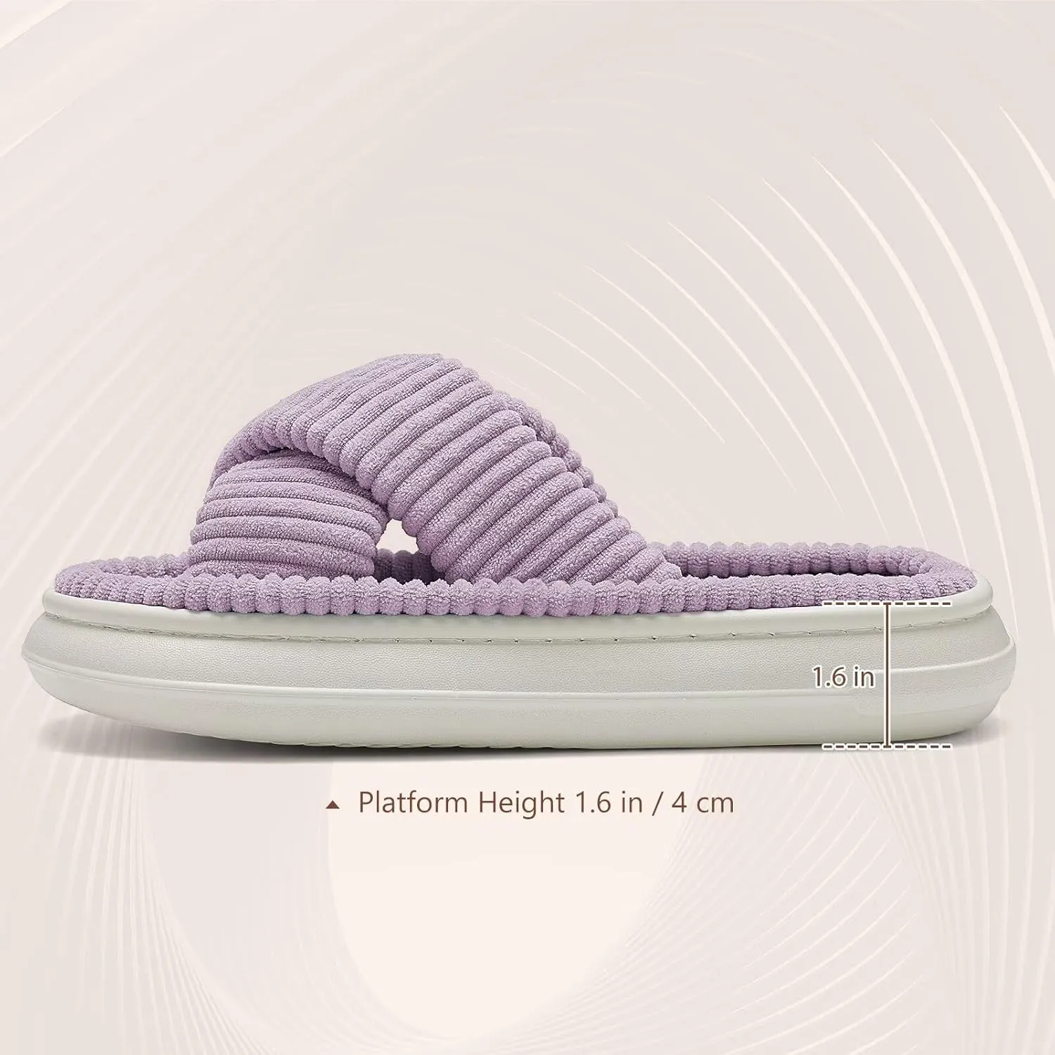 NineCiFun Platform Slippers for Women Indoor and Outdoor Women's Summer Slippers Open Toe Slide House Bedroom Shoes