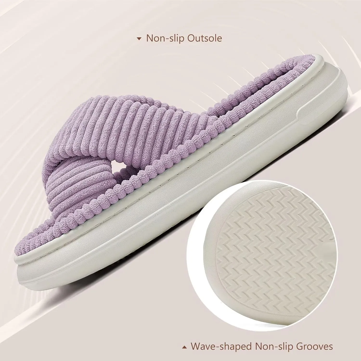 NineCiFun Platform Slippers for Women Indoor and Outdoor Women's Summer Slippers Open Toe Slide House Bedroom Shoes