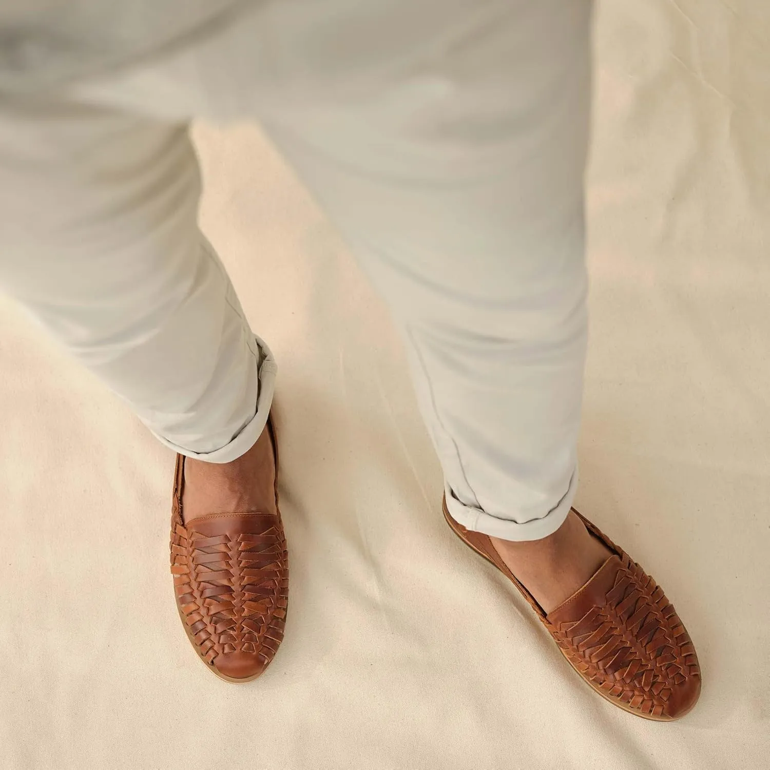 Nisolo Men's Huarache Sandals, Slip-On Comfort, Designed for Casual Everyday Wear & Any Occasion, Handwoven & Waterproof Leather, Flexible, No-Slip Rubber Sole, Runs Large