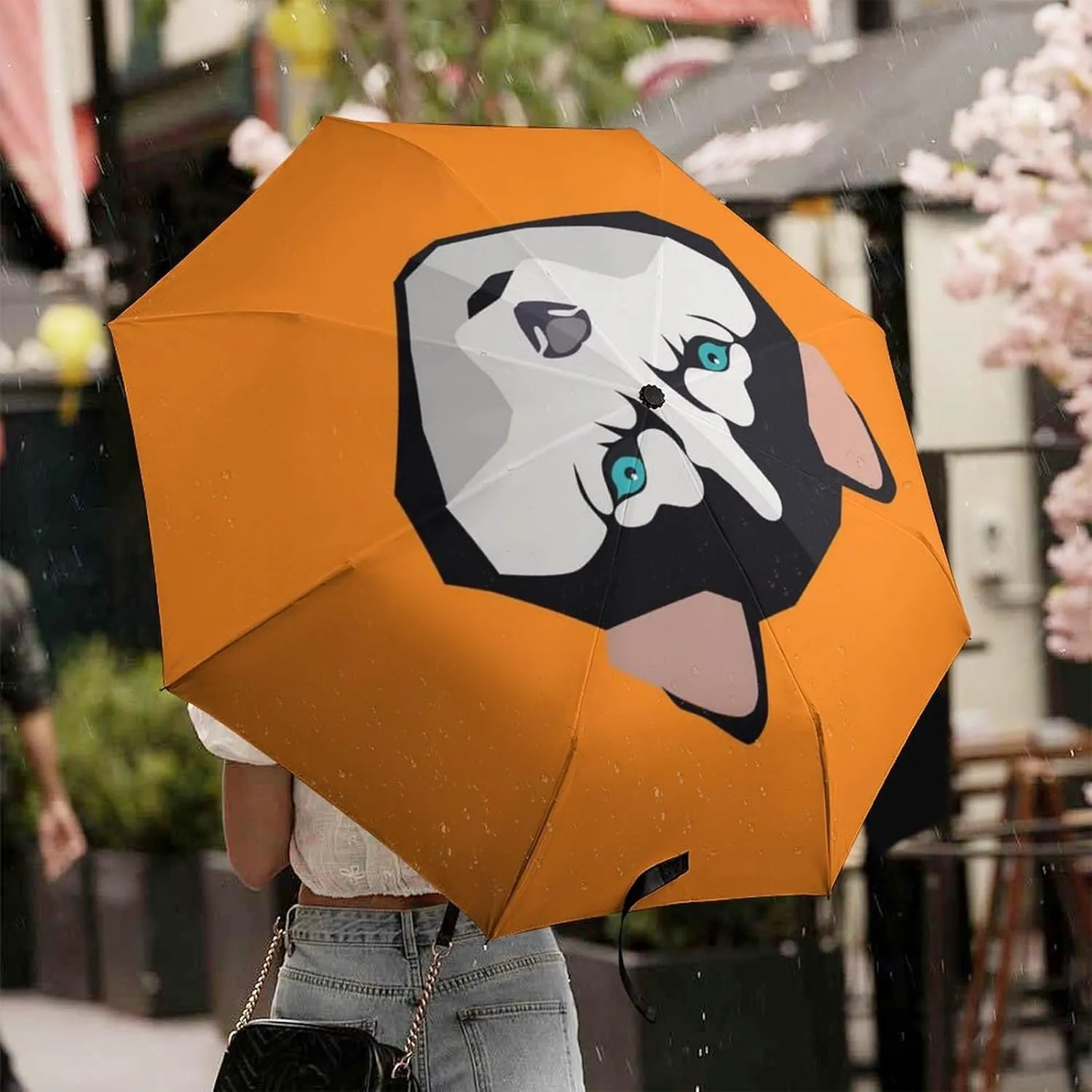 Nugier Manual Folding Umbrella, Manual Open/Close UV Sun Parasol UV Protection, Strong Travel Rain Umbrella