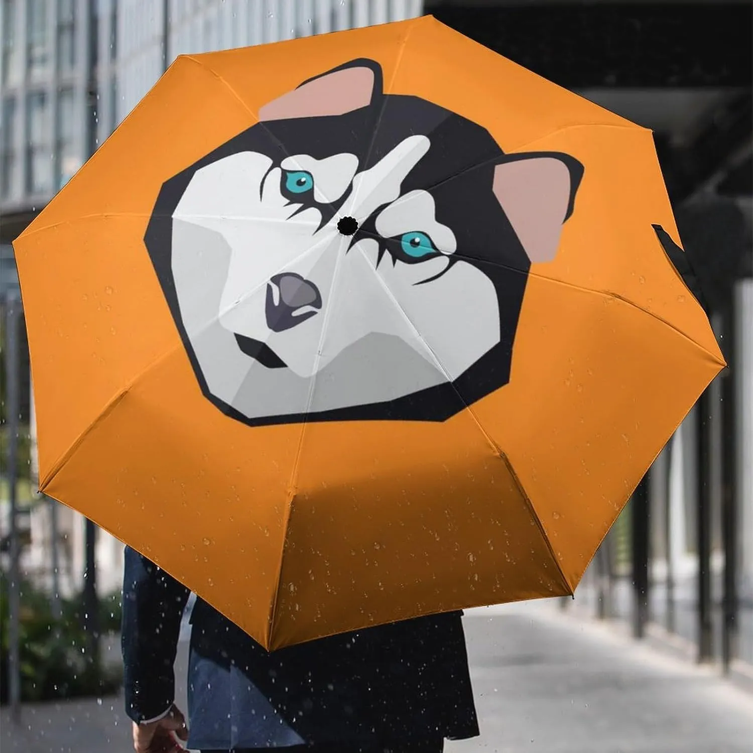 Nugier Manual Folding Umbrella, Manual Open/Close UV Sun Parasol UV Protection, Strong Travel Rain Umbrella