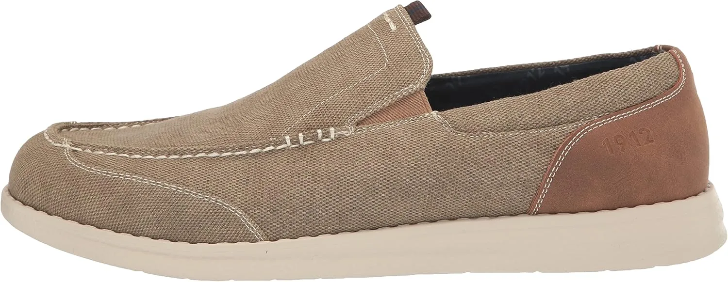 Nunn Bush Men's Brewski Canvas Moccasin Toe Slip-on Comfortable & Lightweight Loafer