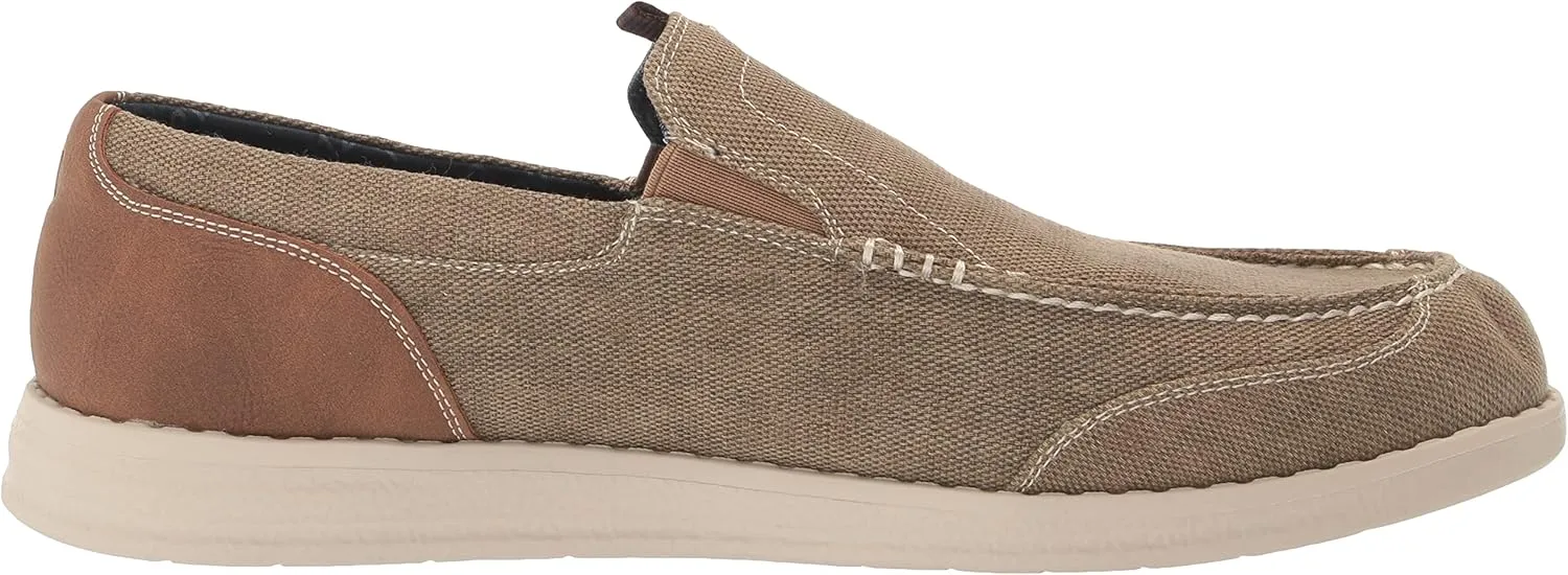 Nunn Bush Men's Brewski Canvas Moccasin Toe Slip-on Comfortable & Lightweight Loafer