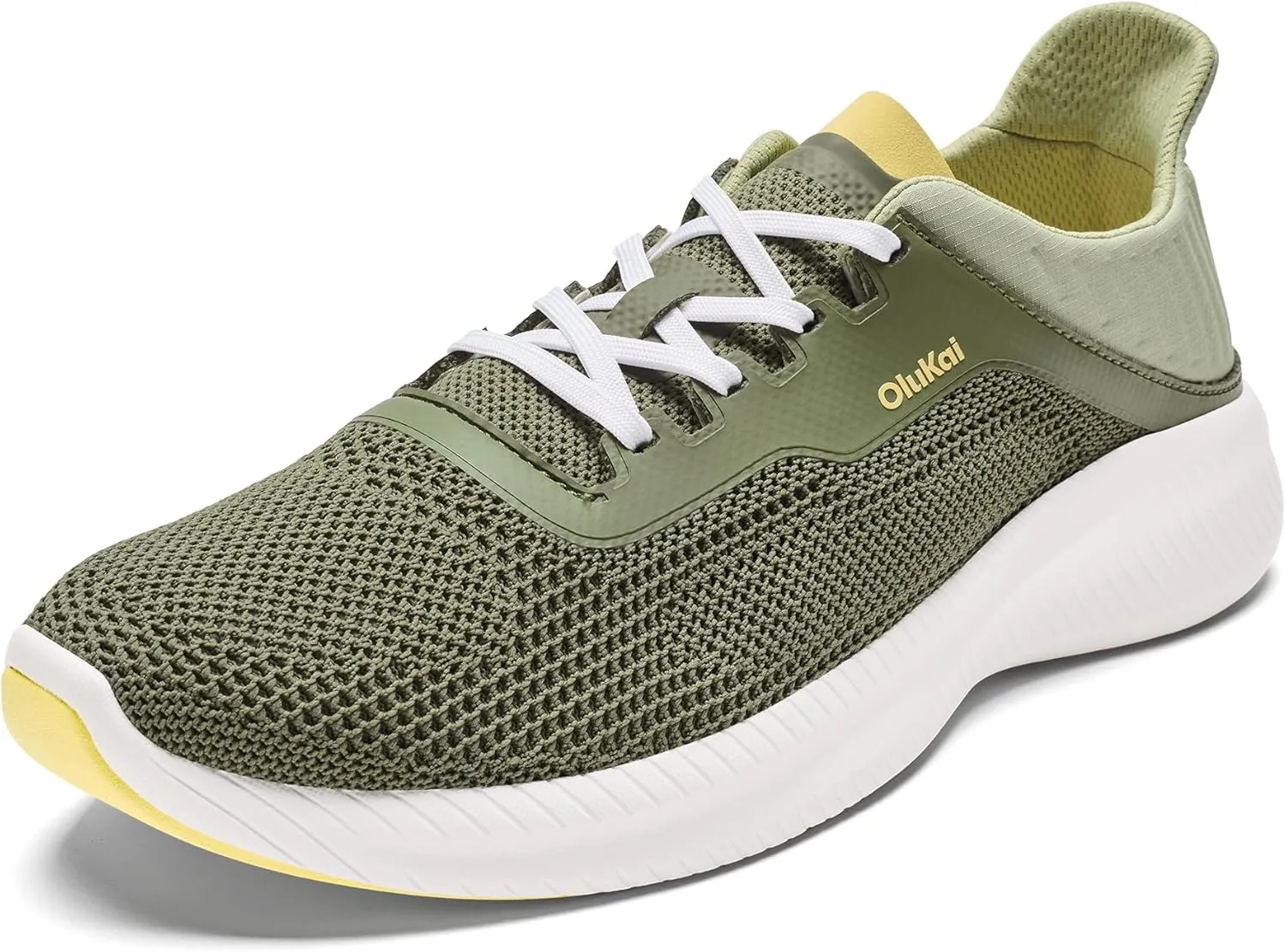 OLUKAI Island Hopper Men's Sneakers, Travel Ready & Versatile Athletic Shoes, Soft & Breathable Knit Fabric, Drop-in Heel Design