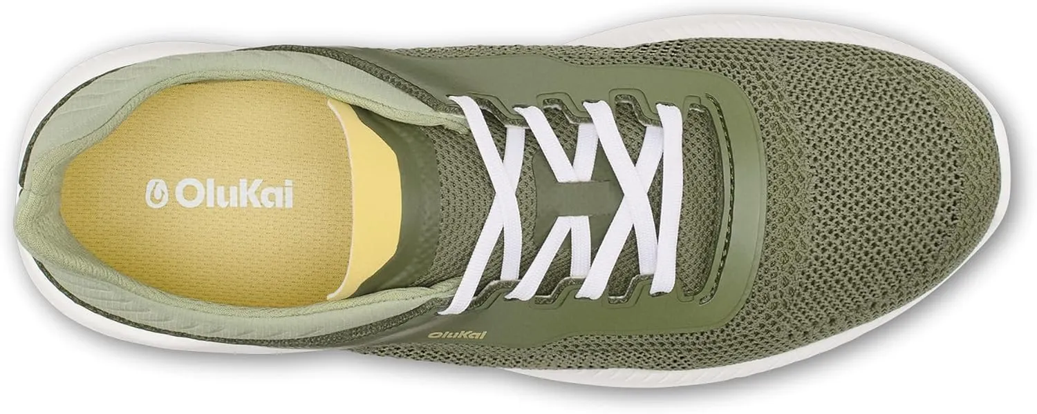 OLUKAI Island Hopper Men's Sneakers, Travel Ready & Versatile Athletic Shoes, Soft & Breathable Knit Fabric, Drop-in Heel Design