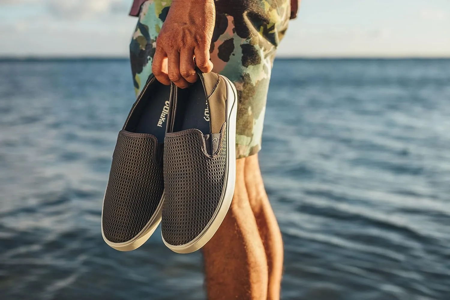 OLUKAI Lae'ahi Men's Slip On Shoes, Versatile & Casual Everyday Sneaker, Lightweight & Breathable Mesh, All-Day Wear & Comfort