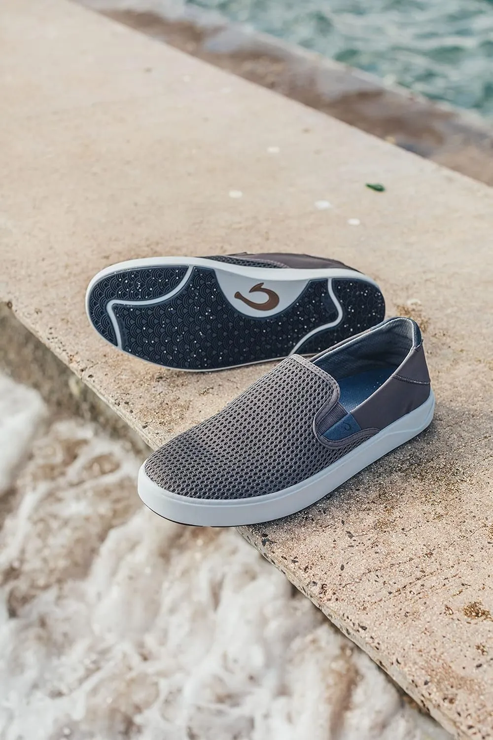 OLUKAI Lae'ahi Men's Slip On Shoes, Versatile & Casual Everyday Sneaker, Lightweight & Breathable Mesh, All-Day Wear & Comfort