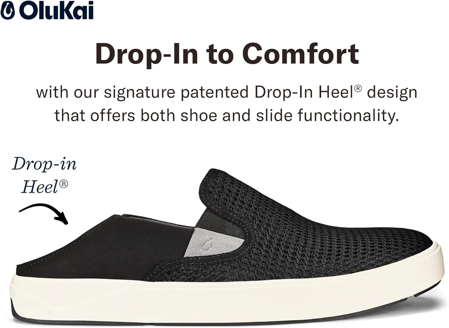 OLUKAI Lae'ahi Men's Slip On Shoes, Versatile & Casual Everyday Sneaker, Lightweight & Breathable Mesh, All-Day Wear & Comfort