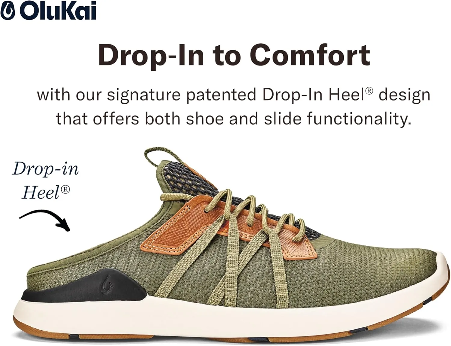 OLUKAI Mio Li Men's Everyday Athletic Shoes, Versatile & Casual Sneaker, Breathable & Comfortable Mesh, Cushioned Arch Support & Secure Fit