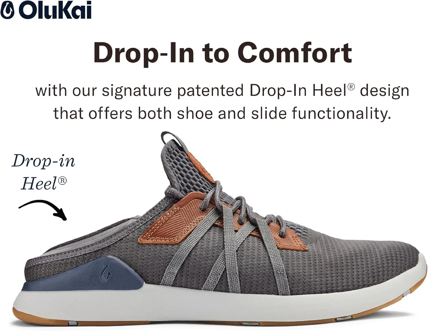 OLUKAI Mio Li Men's Everyday Athletic Shoes, Versatile & Casual Sneaker, Breathable & Comfortable Mesh, Cushioned Arch Support & Secure Fit