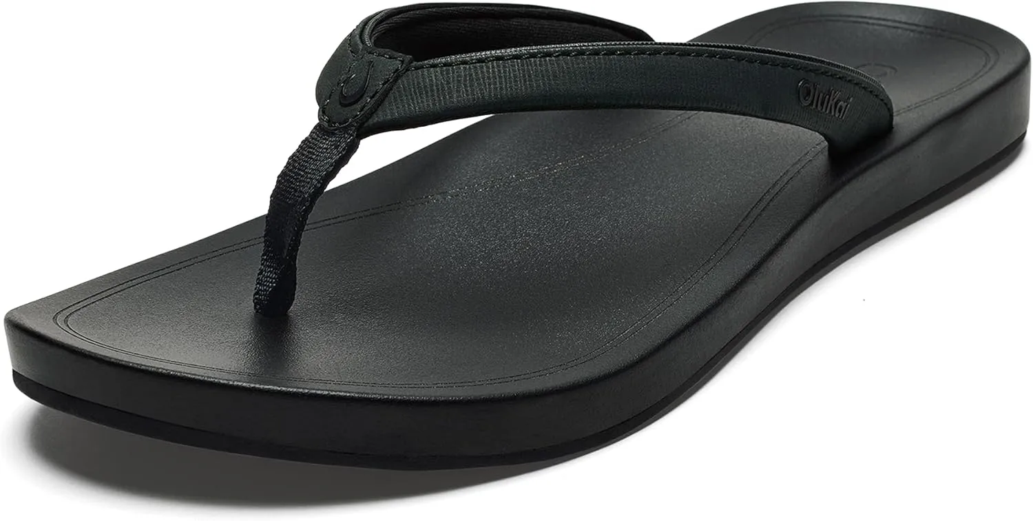 OLUKAI Uiki Women's Beach Sandal, Quick-Dry Flip-Flop Slides, Water Resistant, Wet Grip Soles & Compression Molded Footbed