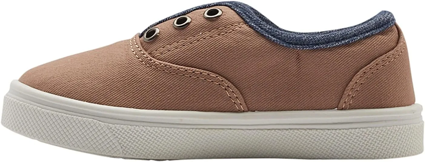 Oomphies Robin Boys Slip-On Sneakers – Canvas Upper, Elastic Strap, Cushioned Insole & Durable Rubber Sole
