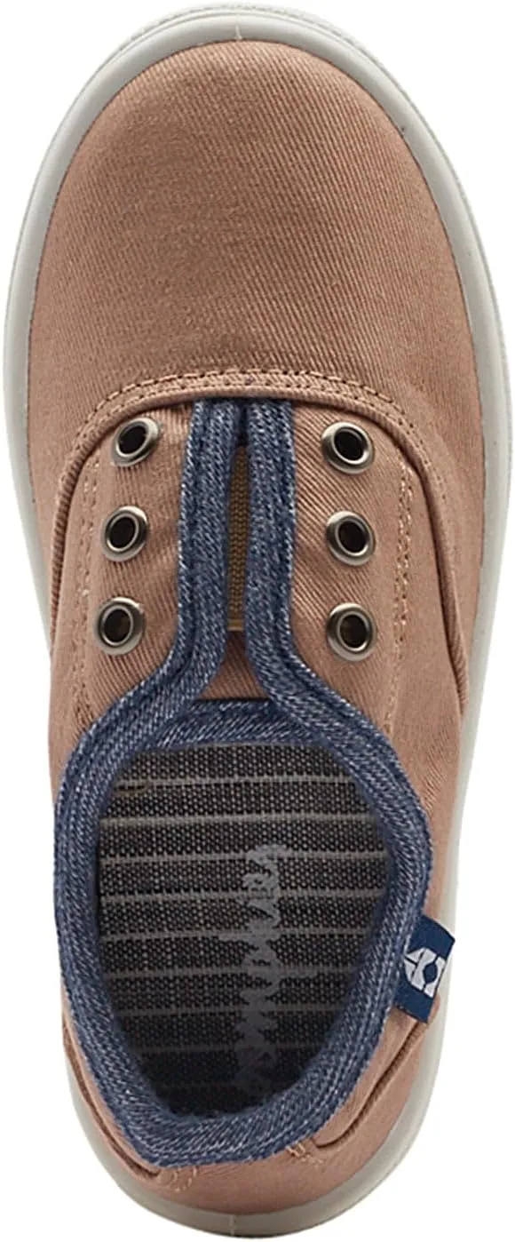 Oomphies Robin Boys Slip-On Sneakers – Canvas Upper, Elastic Strap, Cushioned Insole & Durable Rubber Sole