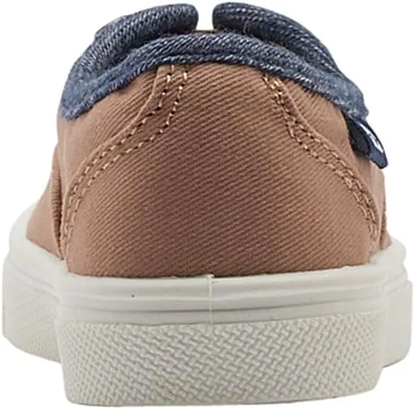Oomphies Robin Boys Slip-On Sneakers – Canvas Upper, Elastic Strap, Cushioned Insole & Durable Rubber Sole