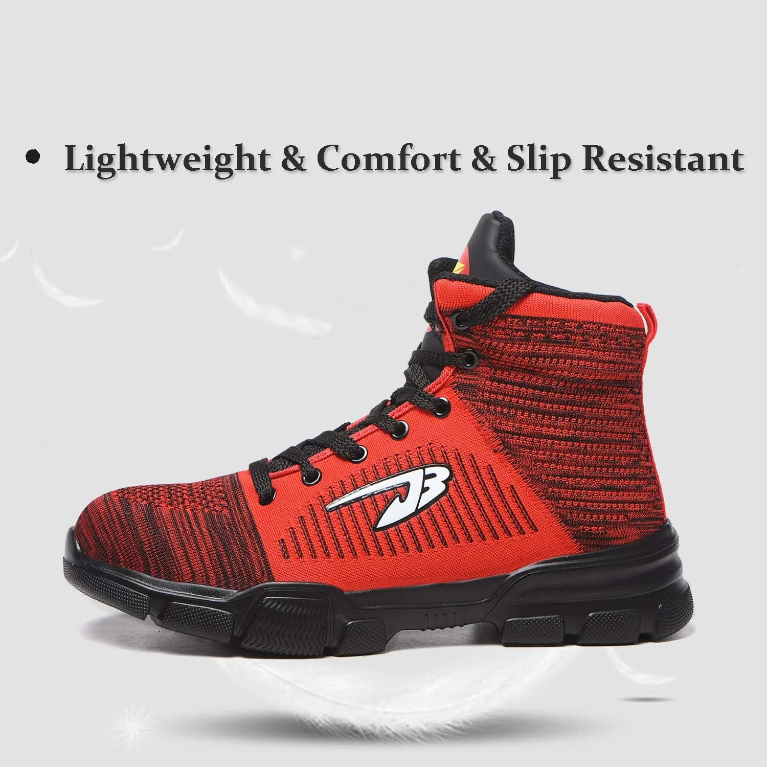 ORISATCO Steel Toe Boots for Mens Womens, Lightweight Comfortable Industrial Construction Slip Resistant Winter Work Safety Shoes