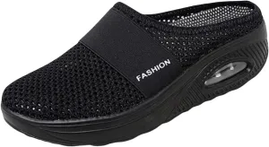 Orthopedic Mesh Sandals for Women Comfortable Sport Platform Wedge Sandals Breathable Casual Lightweight Walking Shoes with Arch Support