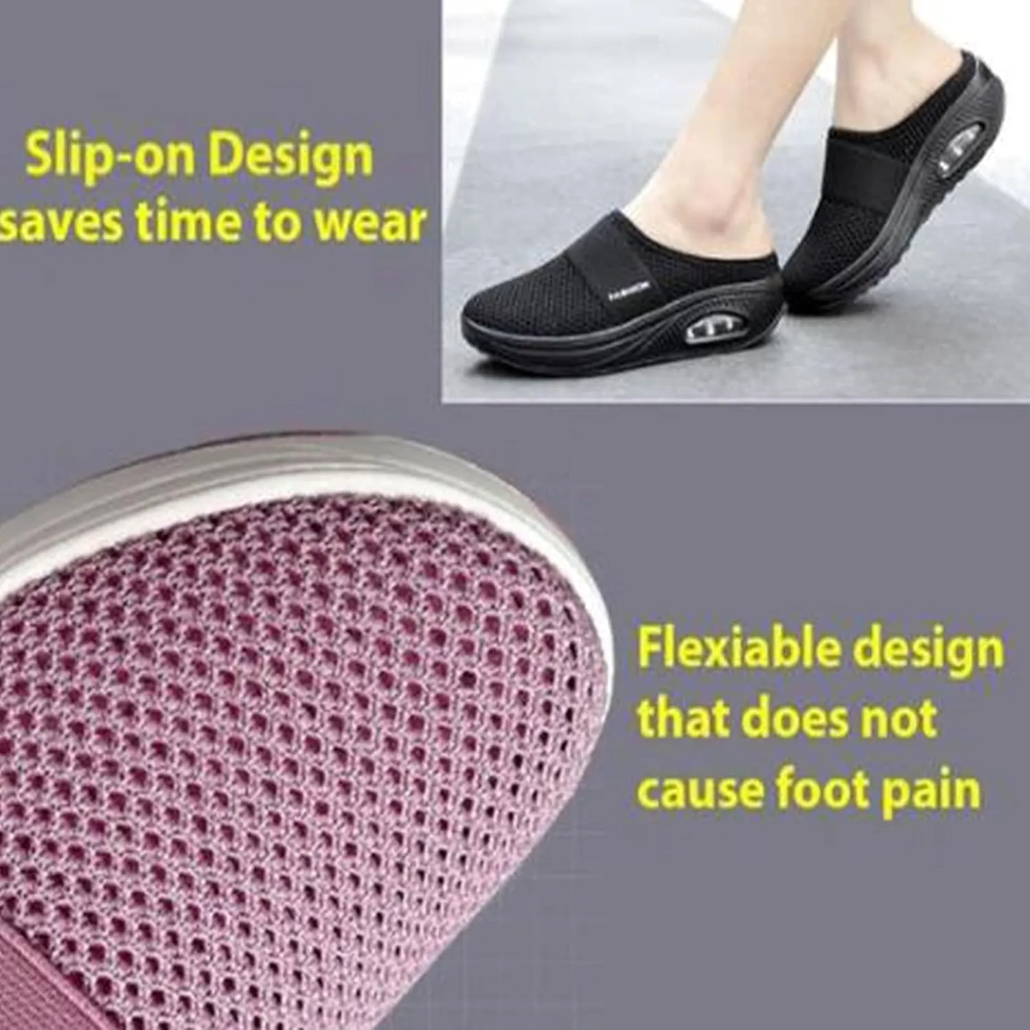Orthopedic Mesh Sandals for Women Comfortable Sport Platform Wedge Sandals Breathable Casual Lightweight Walking Shoes with Arch Support