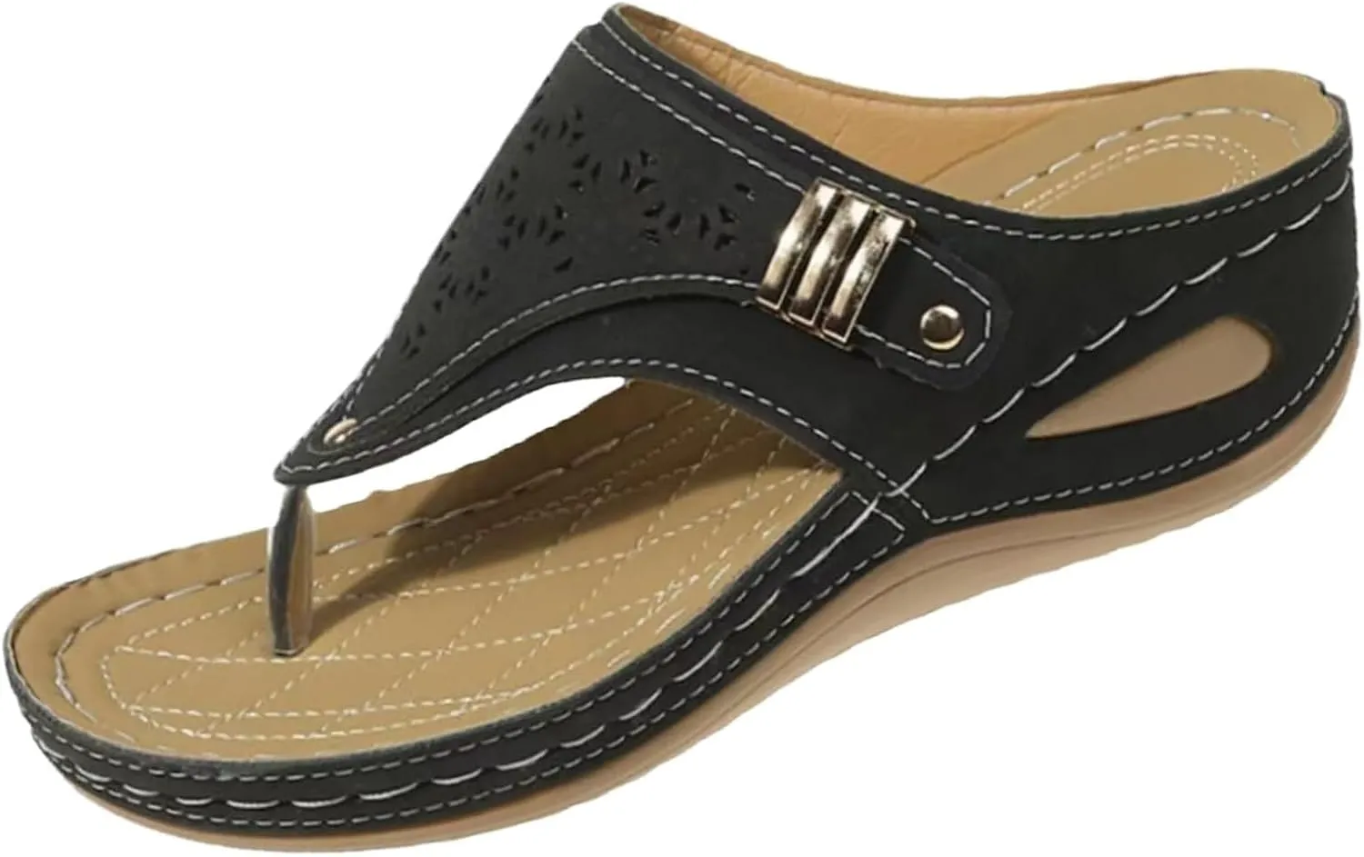 Orthopedic Sandals for Women Casual Comfort Breathable Open Toe Mesh Hollow Sports Sandals Non-Slip Summer Beach Sandals