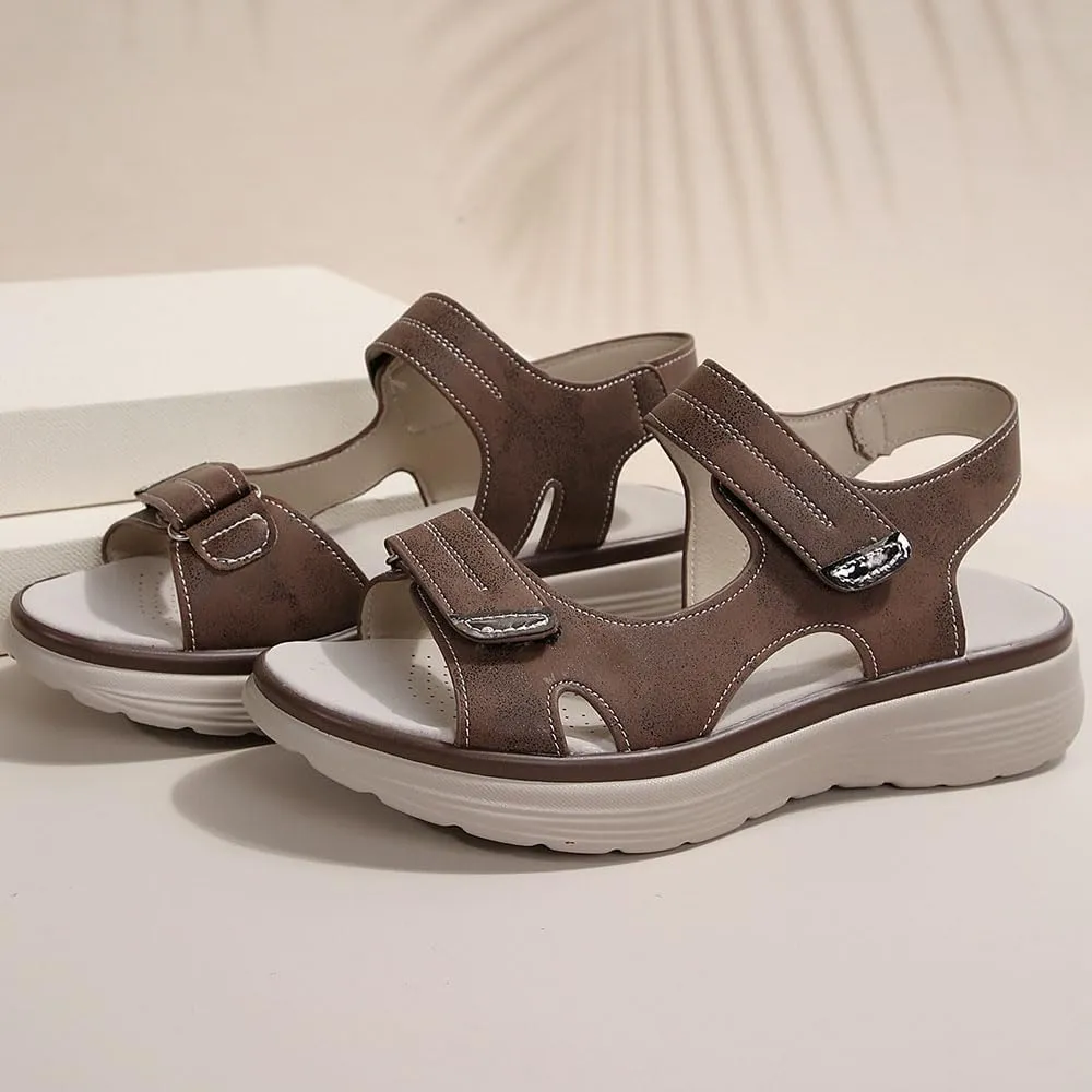 Orthopedic Sandals for Women CushionFoam Comfortable Walking Sandal Arch Support Wide Fit Womens Beach Sandals Hiking Sandals