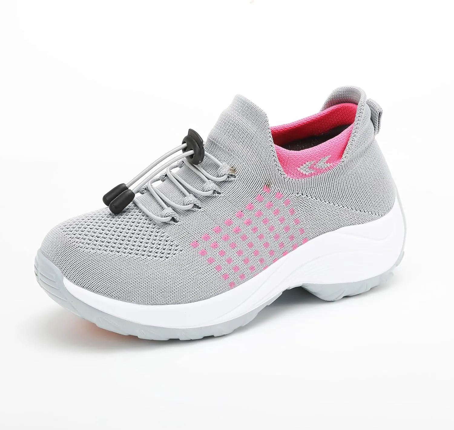 Orthopedic Sneakers for Women Men Adjustable Elastic Strap Trainers Shoes,Lightweight Breathable Damping Air Cushion Sneakers Non-Slip Platform Waterproof Comfort Soles Sports Shoes with Arch Support