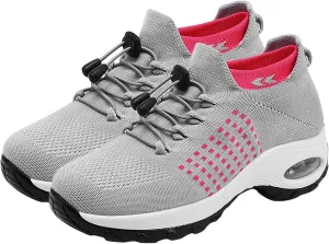 Orthopedic Sneakers Women Breathable Comfort Wear Shoes for Women Walking Slip On Trainers Casual Comfortable Athletic Cushion Thick Bottom Footwear