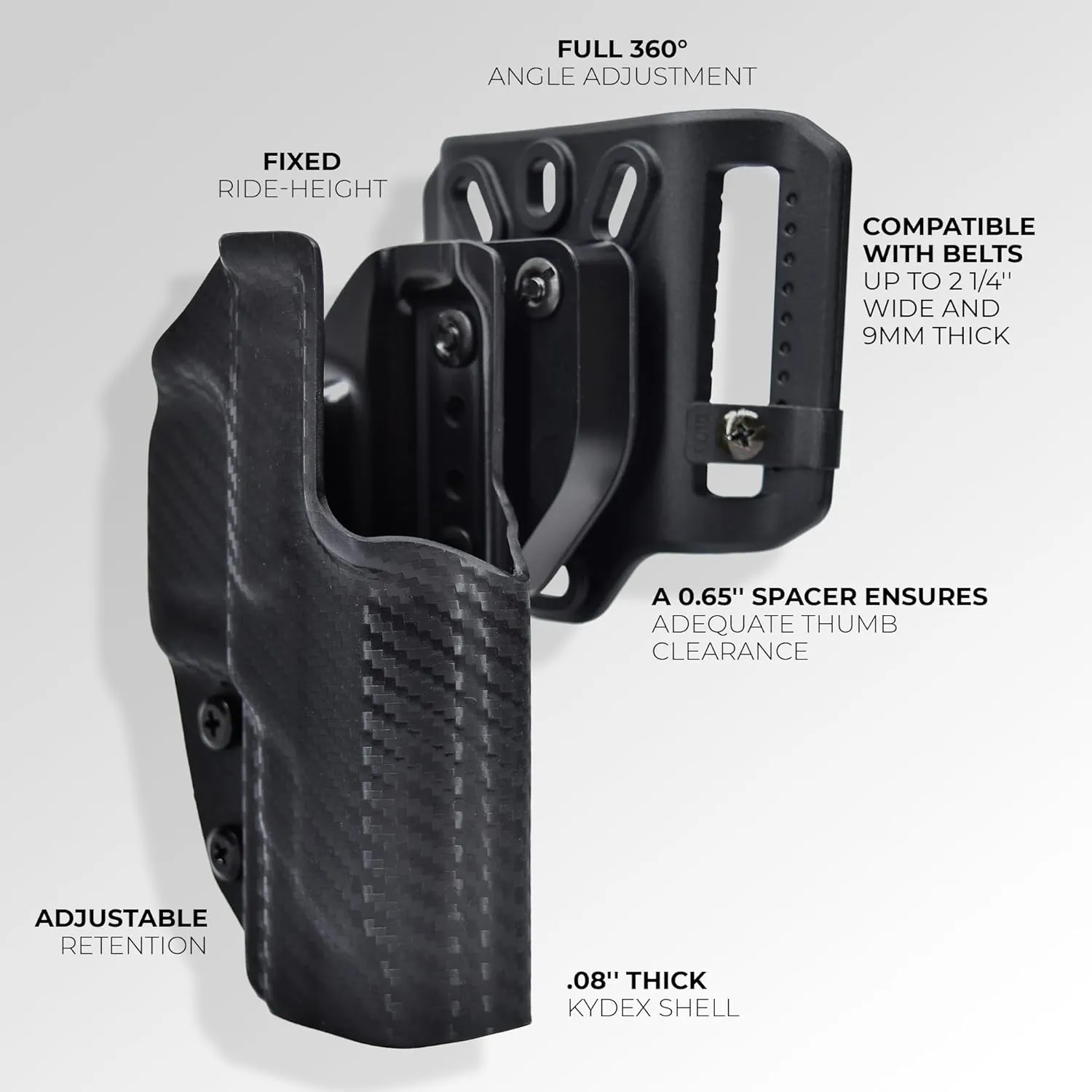 OWB Quick Release Belt Loop Holster fits Shadow Systems DR920L Elite