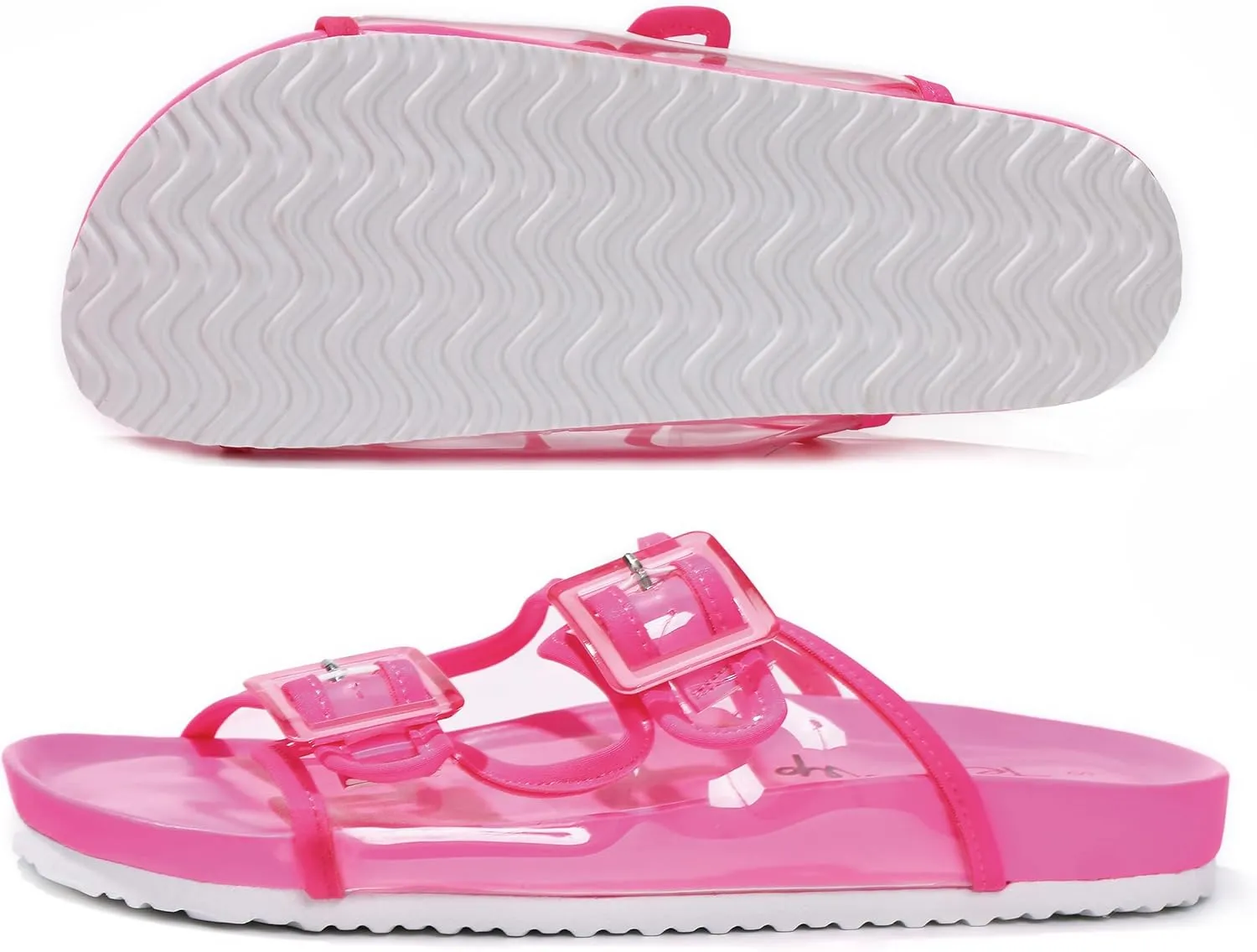 PepStep Slide Sandals for Women with Soft Cork Footbed and Strap, Ladies Fashion Platform Slide Sandals Comfortable Slip On Style