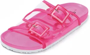 PepStep Slide Sandals for Women with Soft Cork Footbed and Strap, Ladies Fashion Platform Slide Sandals Comfortable Slip On Style