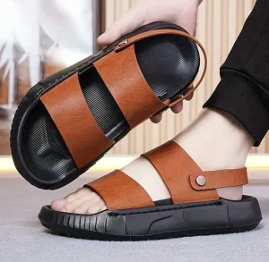 Perfectly constructed Brown Stylish Breathable Casual Sandal Men's Multi-functional