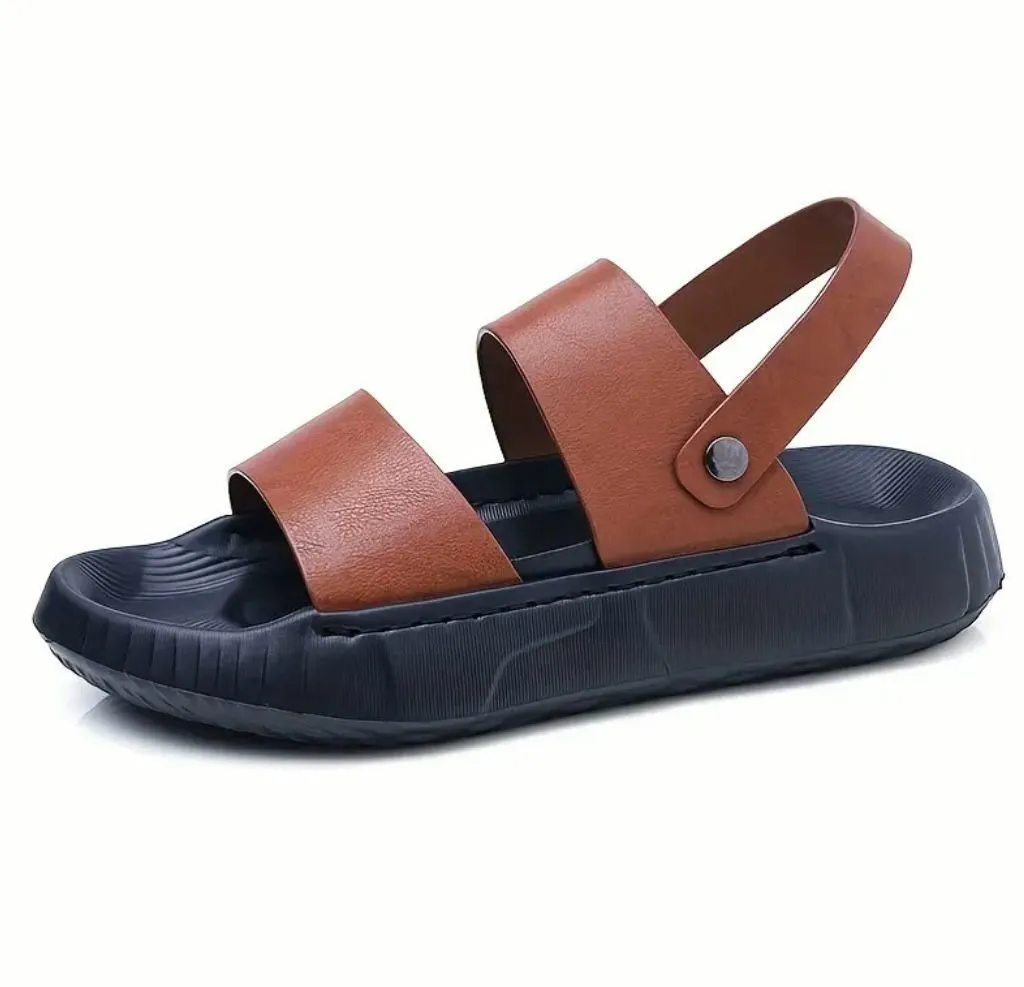 Perfectly constructed Brown Stylish Breathable Casual Sandal Men's Multi-functional