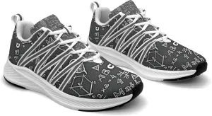 Pitovozu Black Math Calculus Equations Sneaker Women Athletic Shoes Personalited Running Shoes Comfortable Sports Sneaker