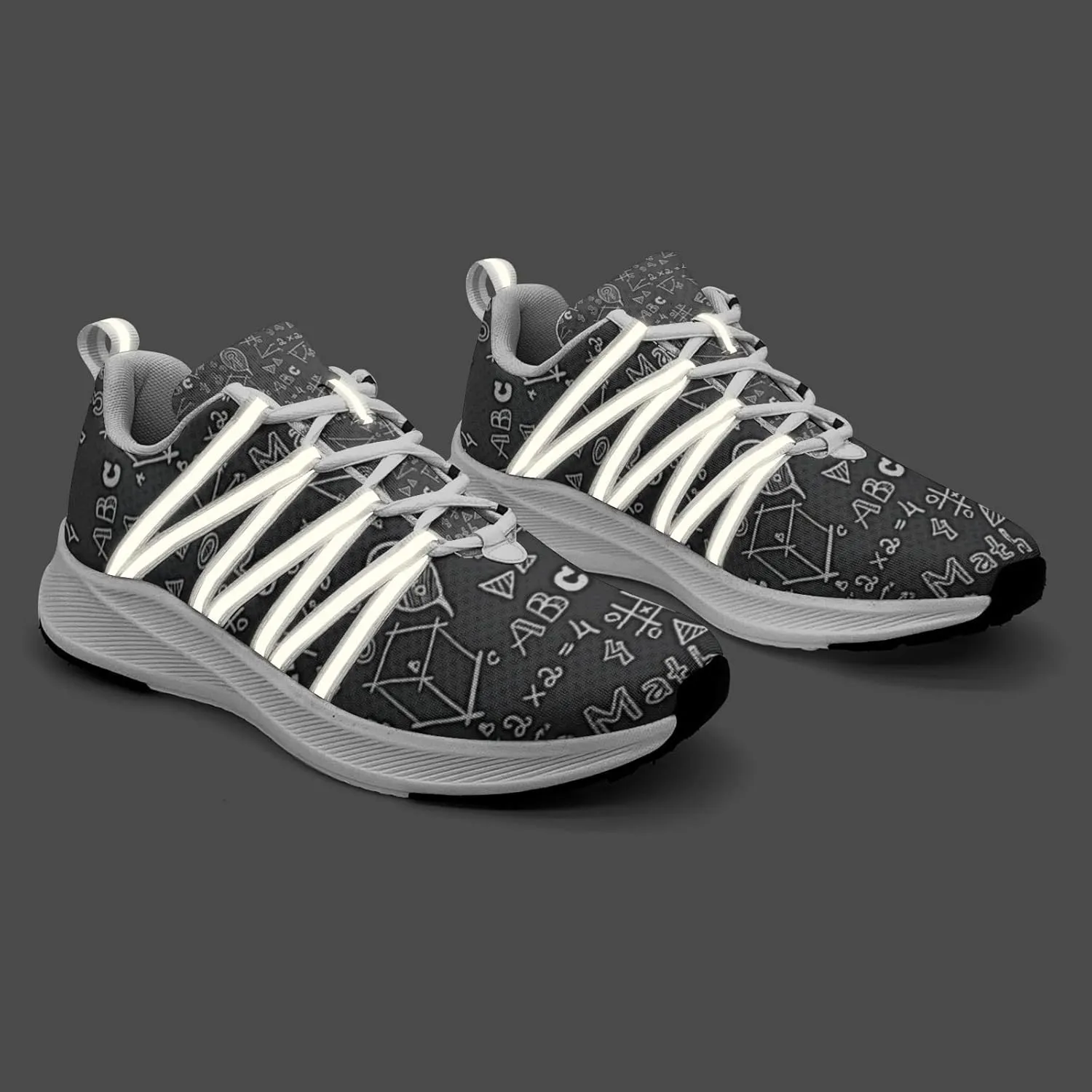 Pitovozu Black Math Calculus Equations Sneaker Women Athletic Shoes Personalited Running Shoes Comfortable Sports Sneaker