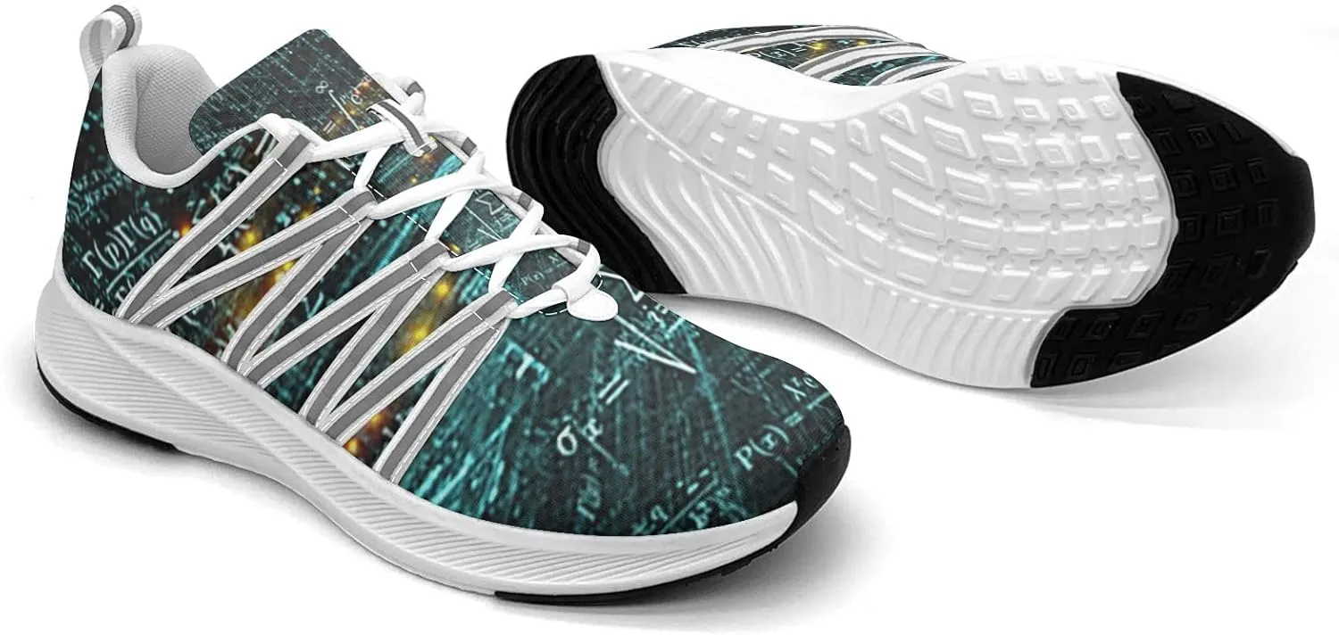 Pitovozu Math Equations Physics Science Sneaker Women Athletic Shoes Personalited Running Shoes Comfortable Sports Sneaker
