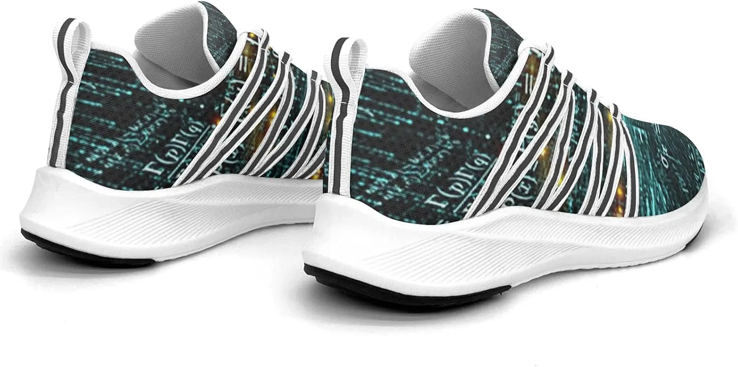 Pitovozu Math Equations Physics Science Sneaker Women Athletic Shoes Personalited Running Shoes Comfortable Sports Sneaker