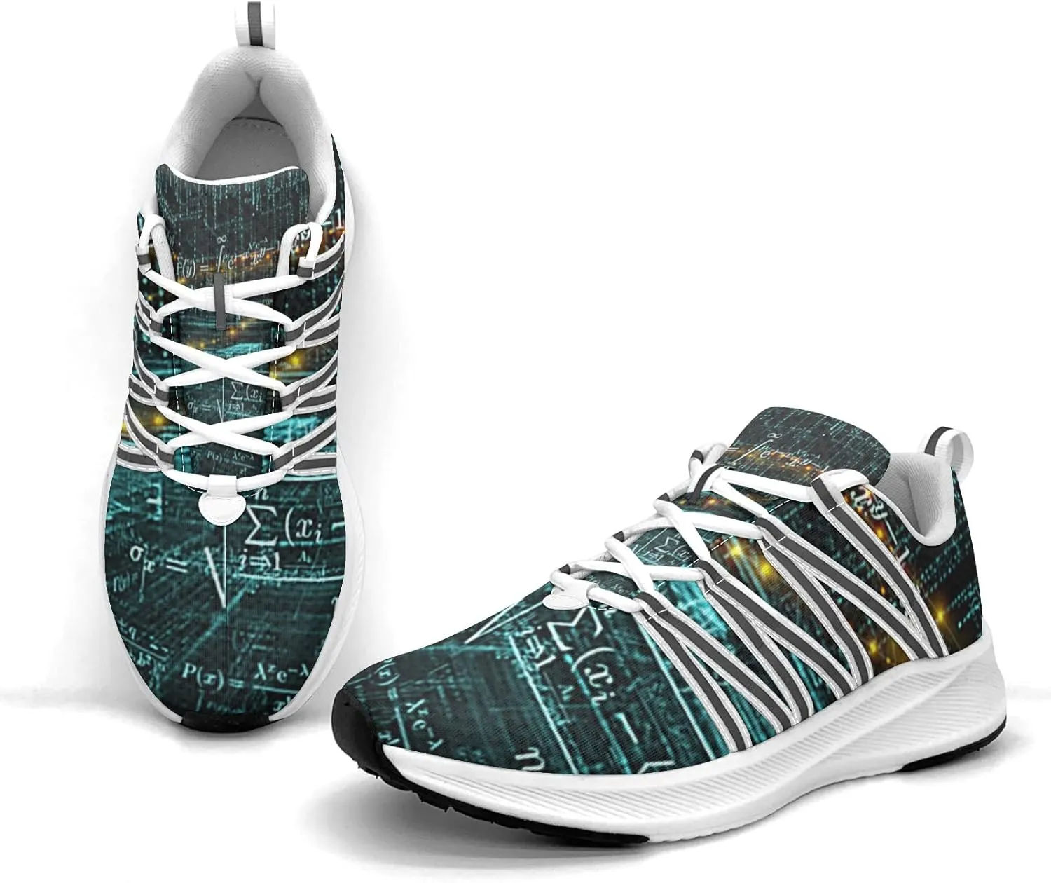 Pitovozu Math Equations Physics Science Sneaker Women Athletic Shoes Personalited Running Shoes Comfortable Sports Sneaker