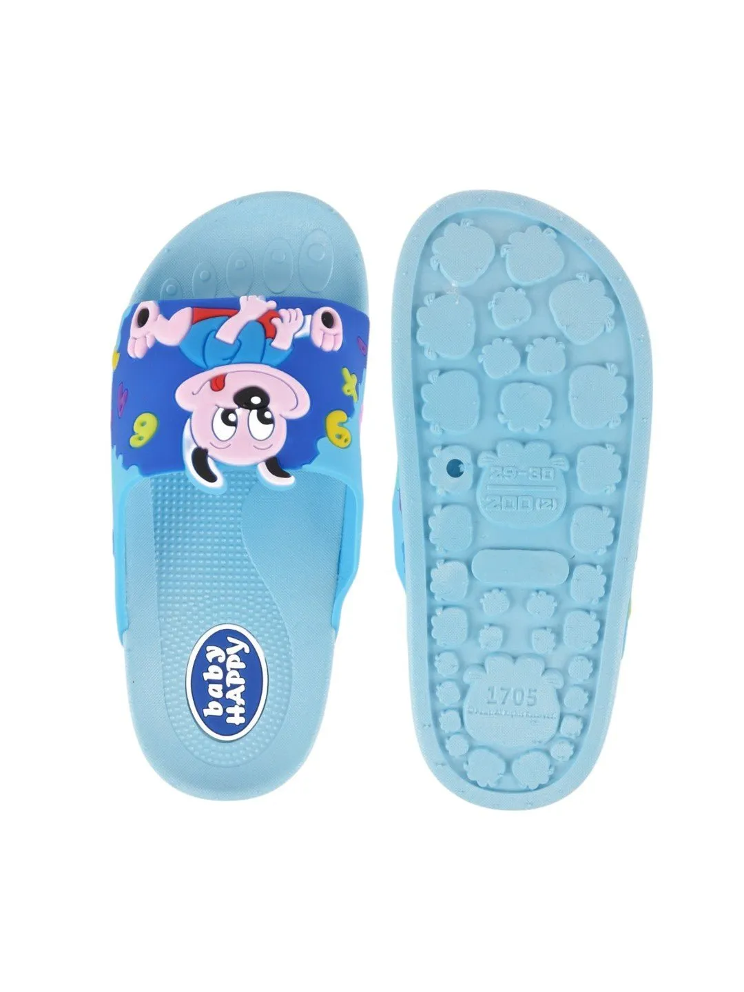 Playful Puppy Print Slide for Boys- Light Blue