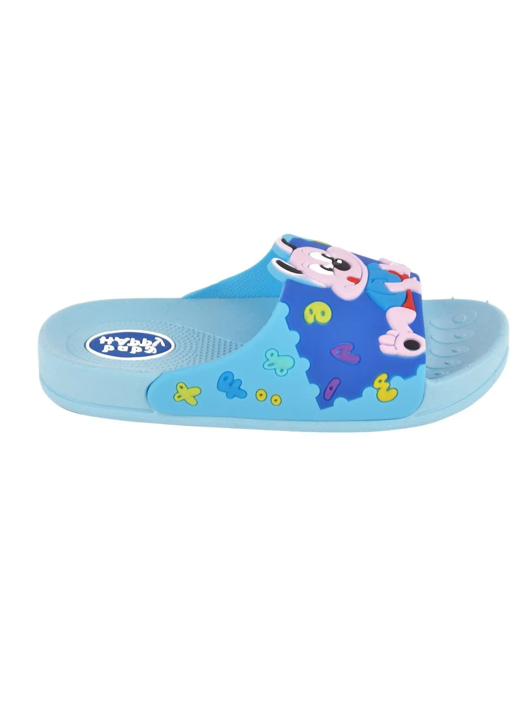 Playful Puppy Print Slide for Boys- Light Blue