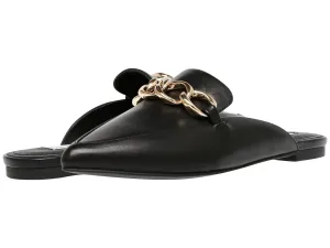Pointed Members-only Steve Fashion Toe On Leather Forte Slip Madden Mule Black Handcrafted Shoes Chain