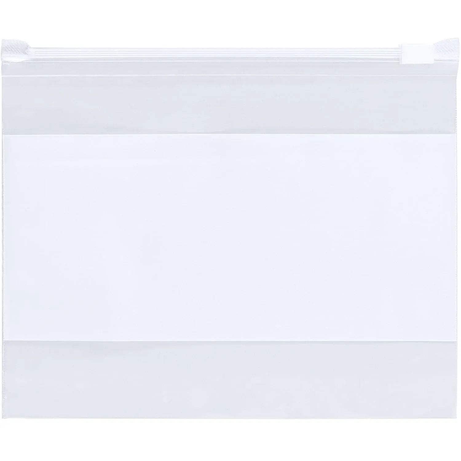 Poly Bag Guy 8' x 6', 3 Mil (100/Case) Write-On White Block Slide Seal Reclosable Plastic Slider Zip Poly Bags